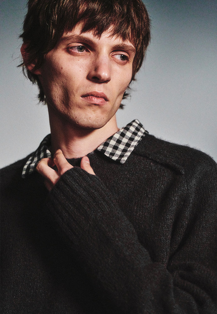 Art if acts - Boucle Saddle Neck Knit (Charcoal) product image 5 | TRAB K-Fashion Australia