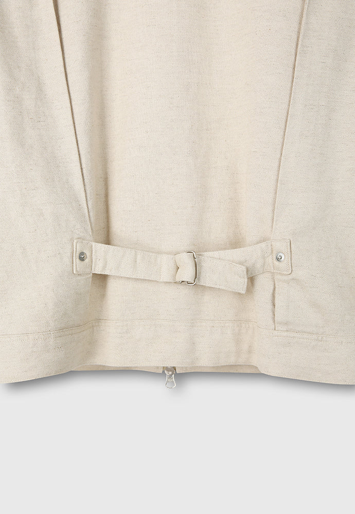 Tonywack - Milled Linen Rayon Type1 Zip Jacket (Natural Ecru) product image 13 | TRAB K-Fashion Australia