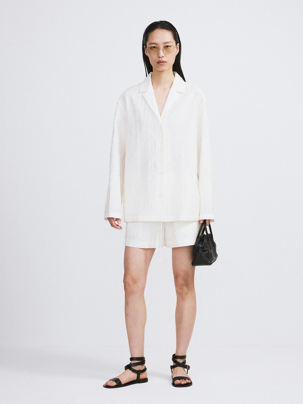 Recto - Wrinkled Lounge Shorts (Bean Ivory) product image 1 | TRAB K-Fashion Australia