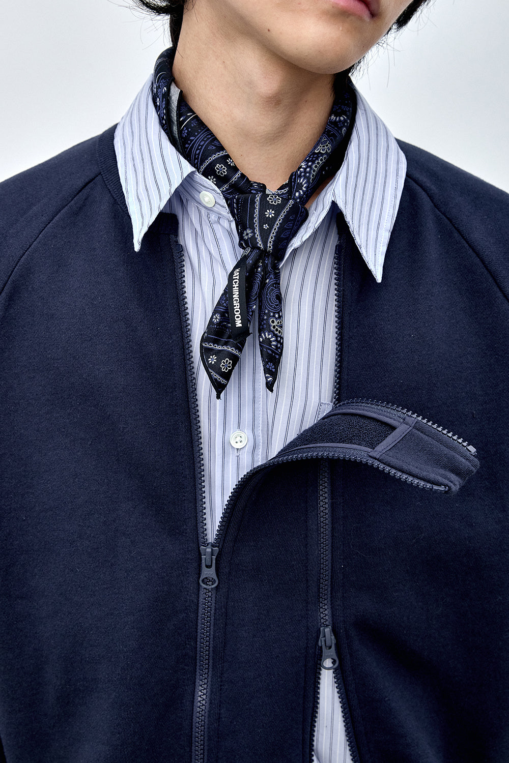 Hatchingroom - Paisley Bandana Scarf (Blue) product image 8 | TRAB K-Fashion Australia