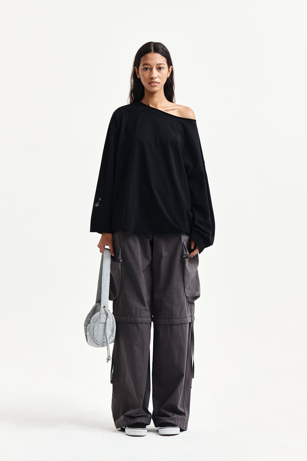 Matin Kim - Detachable Cargo Pants (Charcoal) product image 5 | TRAB K-Fashion Australia
