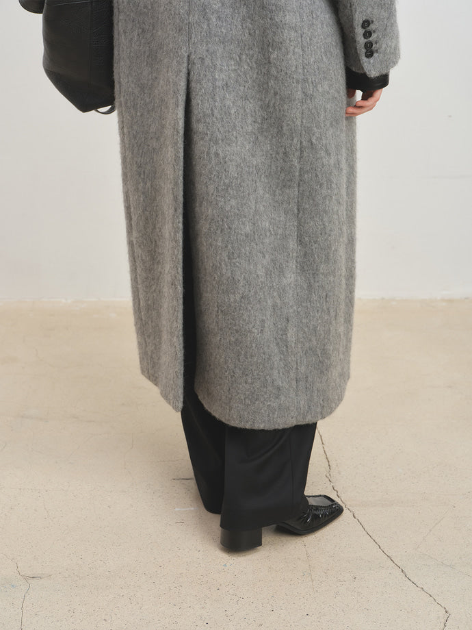Tonywack - Soft Wool Alpaca Double-Breasted Coat (Melange Grey) product image 8 | TRAB K-Fashion Australia