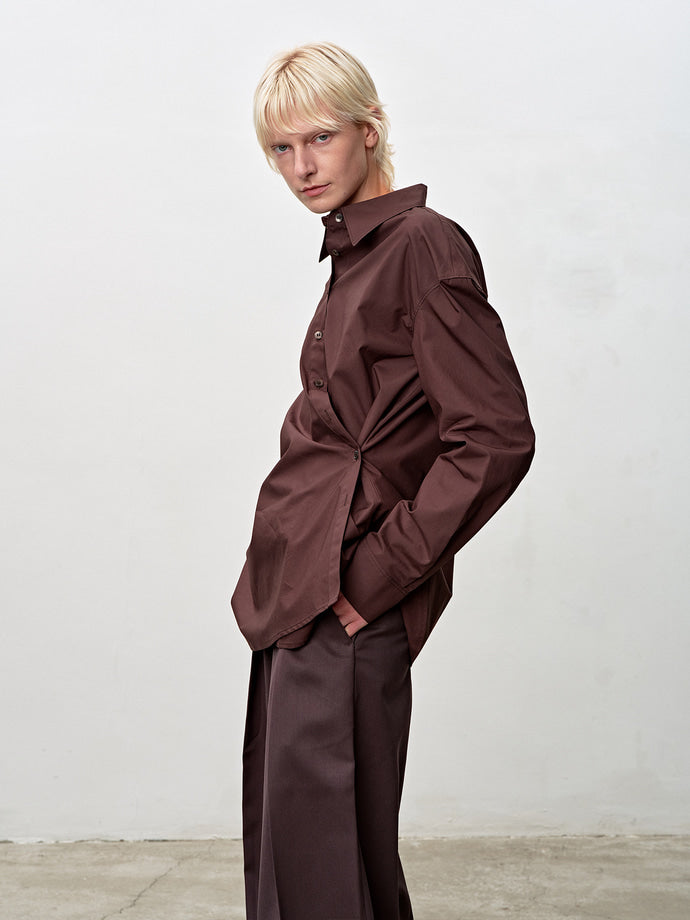 Tonywack - Cotton Twisted Shirt (Brown) product image 6 | TRAB K-Fashion Australia