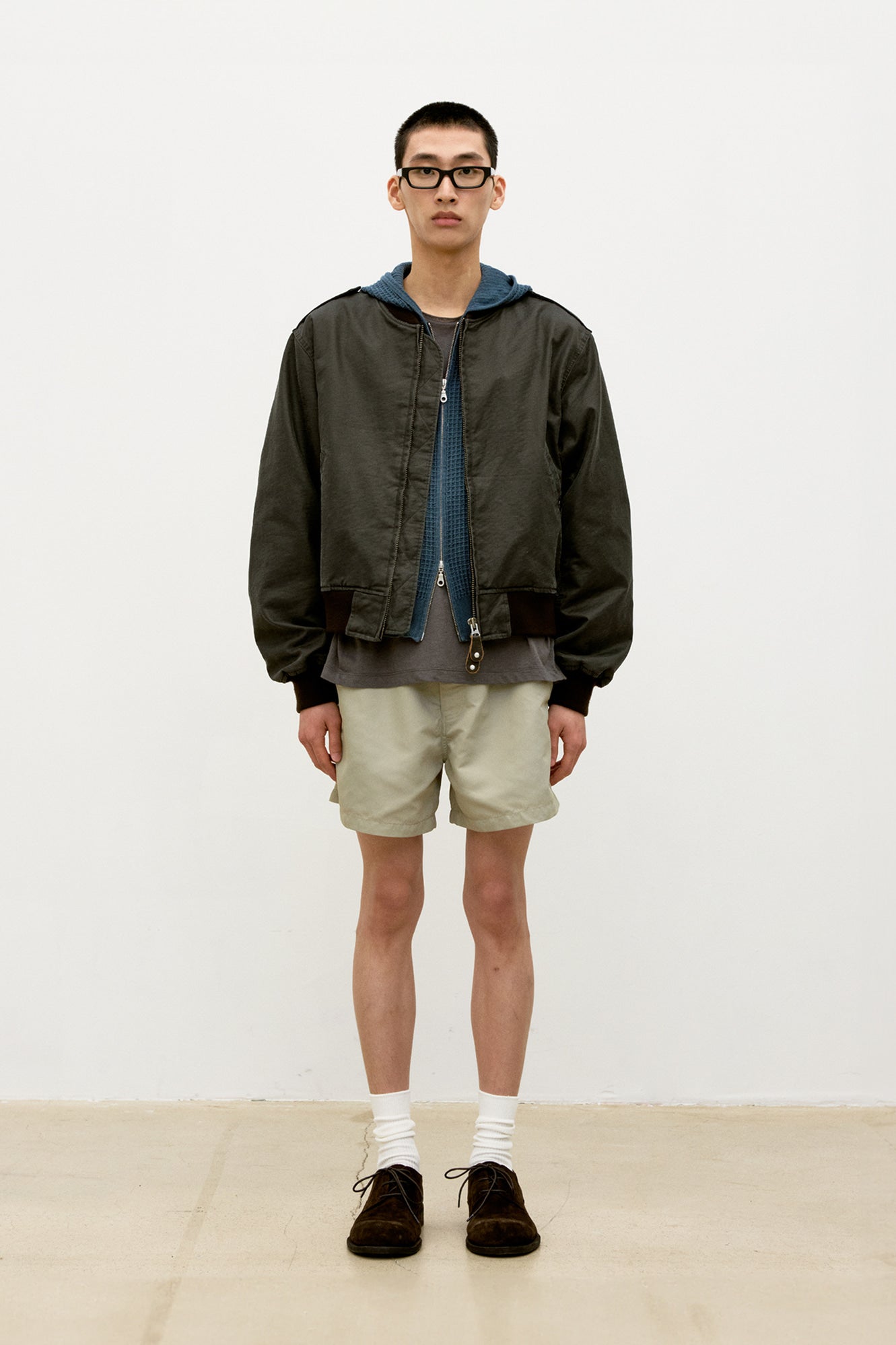 Coor - Stone Washed L2b Bomber (Dark Brown) product image 2 | TRAB K-Fashion Australia