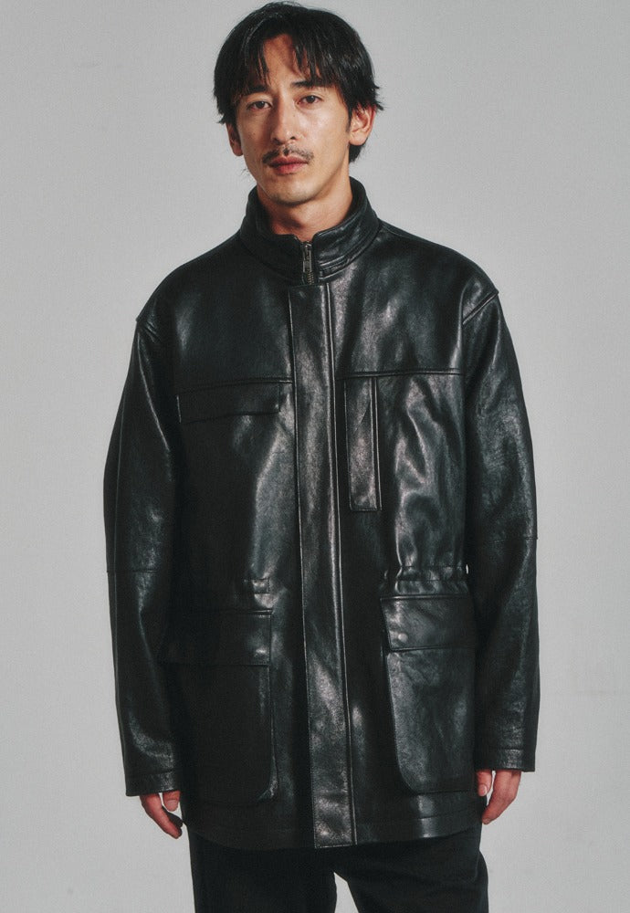 Art if acts - Vegetable Leather Rain Coat (Black) product image 1 | TRAB K-Fashion Australia