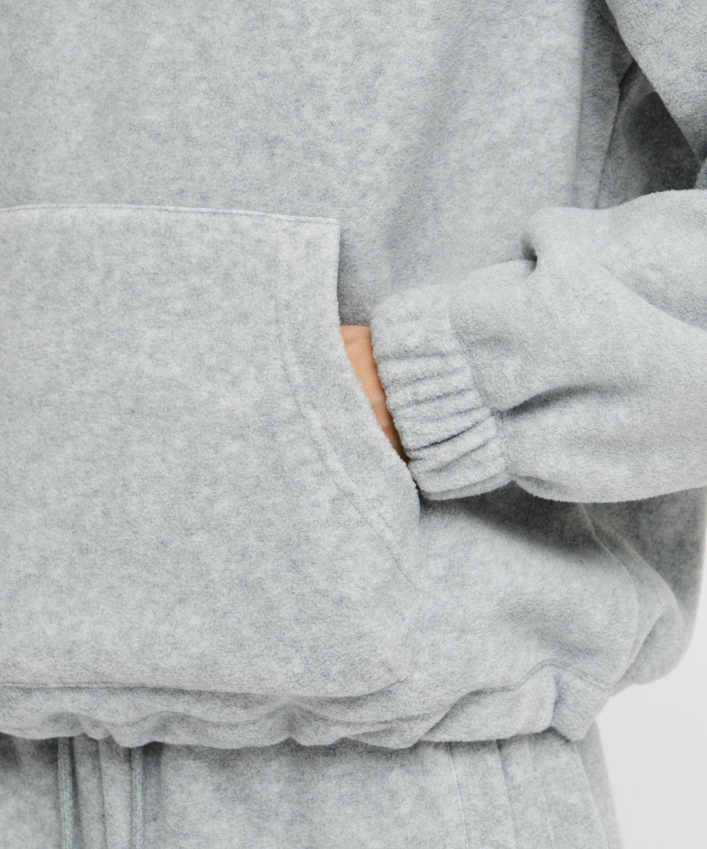 Marithe & Francois Girbaud - Small Classic Logo Fleece Anorak (Heather Gray) product image 6 | TRAB K-Fashion Australia