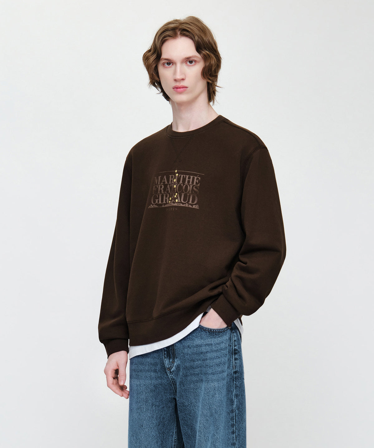Marithe & Francois Girbaud - Eiffel Classic Logo Sweatshirt (Brown) product image 2 | TRAB K-Fashion Australia