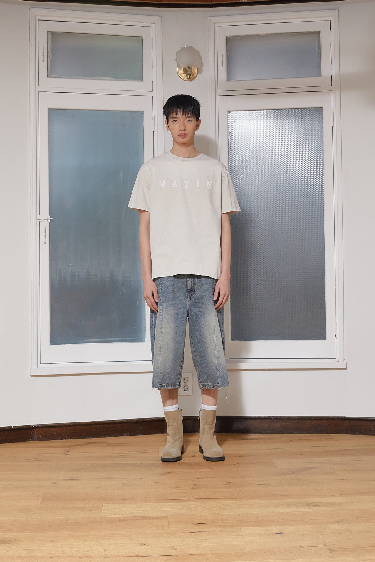 Matin Kim - Dying Point Logo Top (Ivory) product image 5 | TRAB K-Fashion Australia