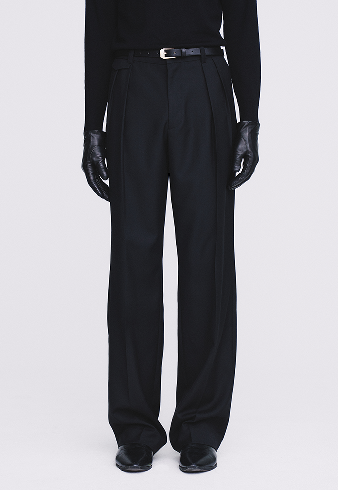 Tonywack - Double-Pleats Relaxed Trousers (Black) product image 5 | TRAB K-Fashion Australia