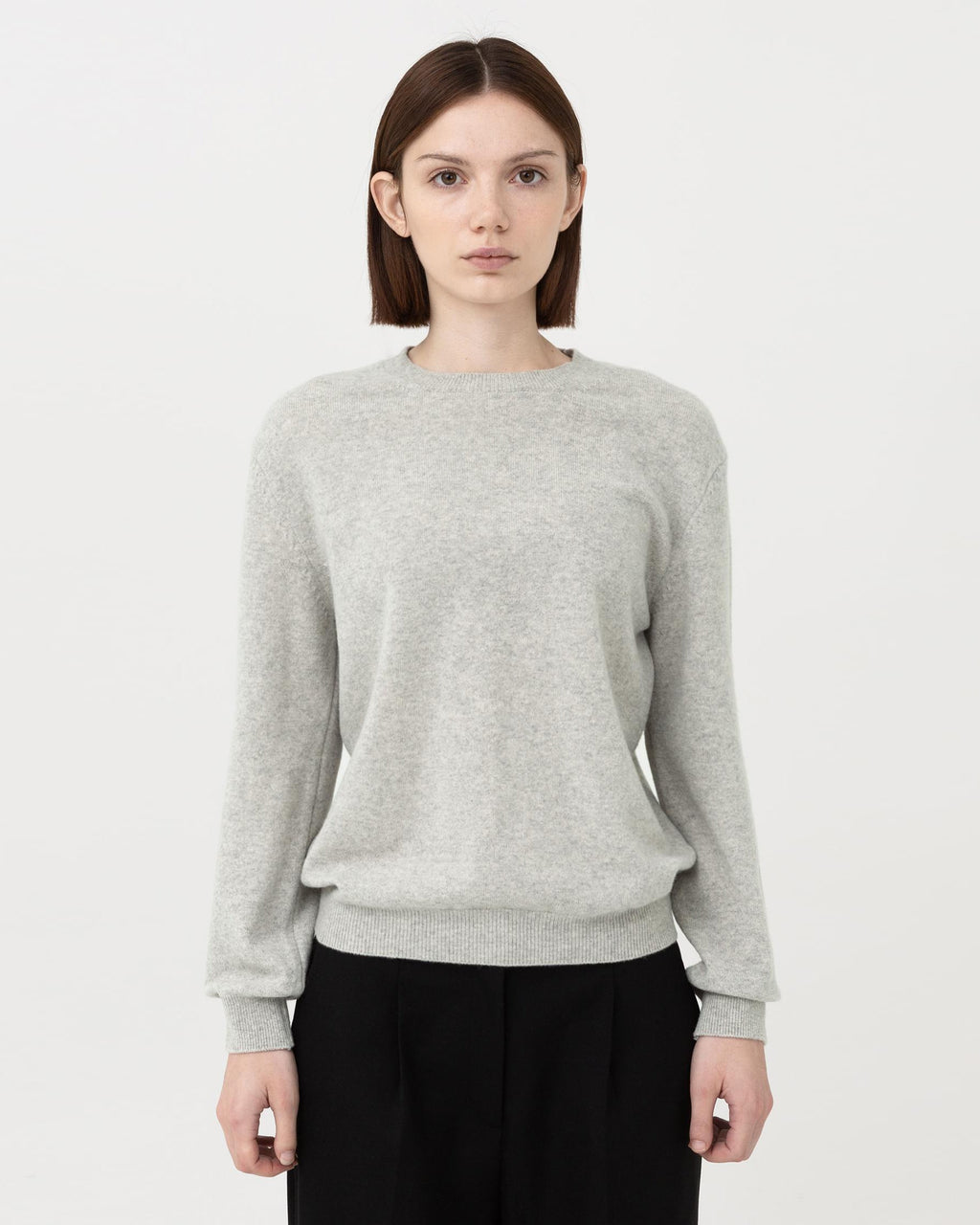 Brownyard - Extra Super Fine Crewneck Knit (Light Grey) product image 1 | TRAB K-Fashion Australia