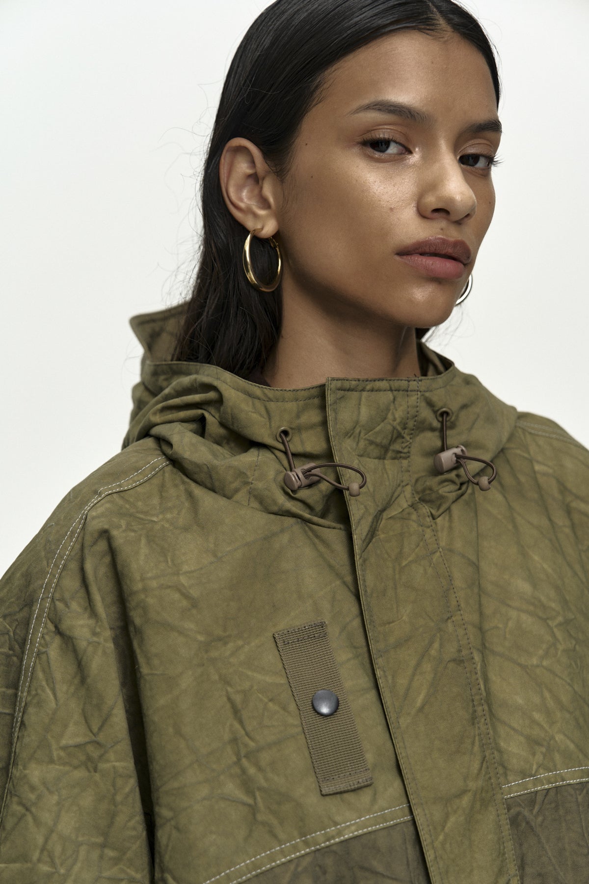 Andersson Bell - Unisex Tie-Dyed Beach Shell Jacket (Beige) product image 8 | TRAB K-Fashion Australia