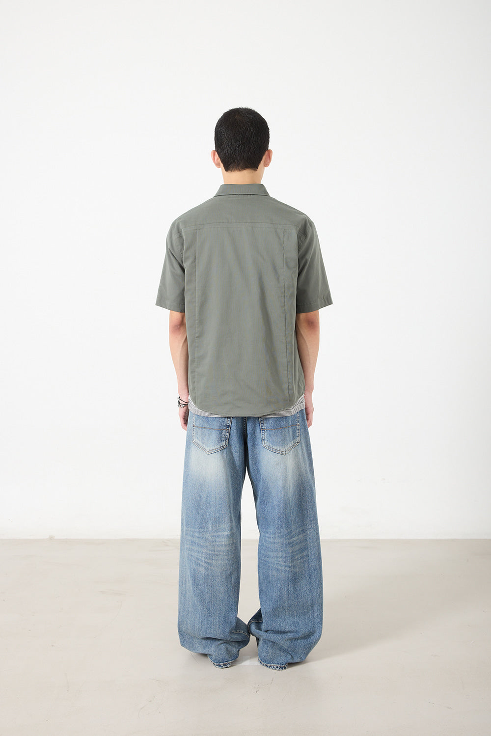 Hatchingroom - Reversible Two Face Shirt (Sage/Grey) product image 12 | TRAB K-Fashion Australia