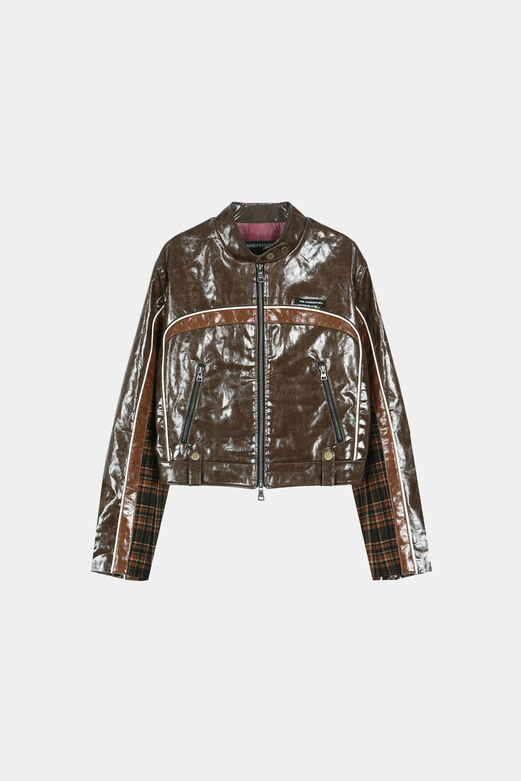 Andersson Bell - 26 Circuit Track Faux-Leather Jacket (Brown) product image 9 | TRAB K-Fashion Australia