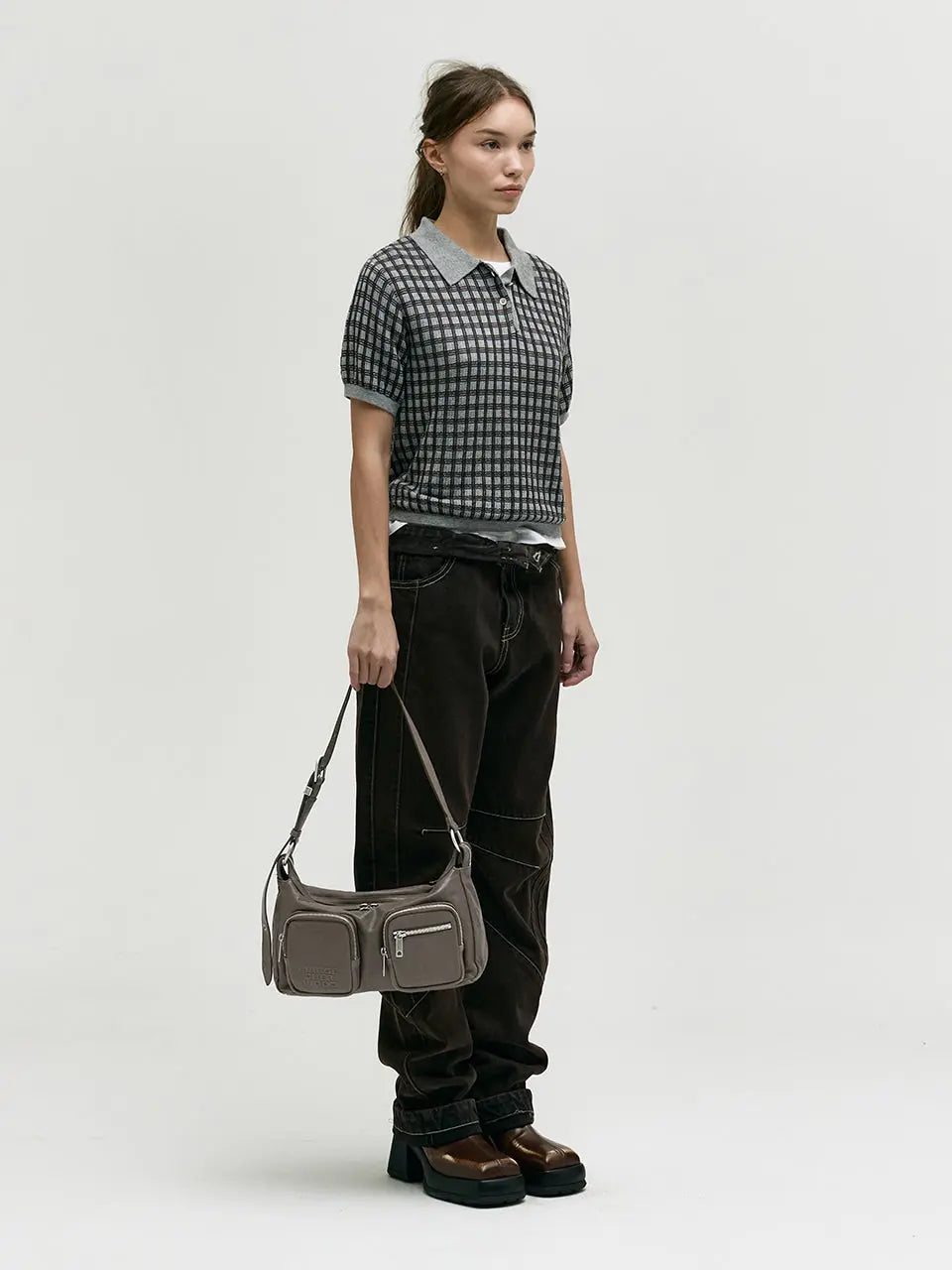 Marge Sherwood - Outpocket Hobo (Taupe Washed Nappa) product image 4 | TRAB K-Fashion Australia