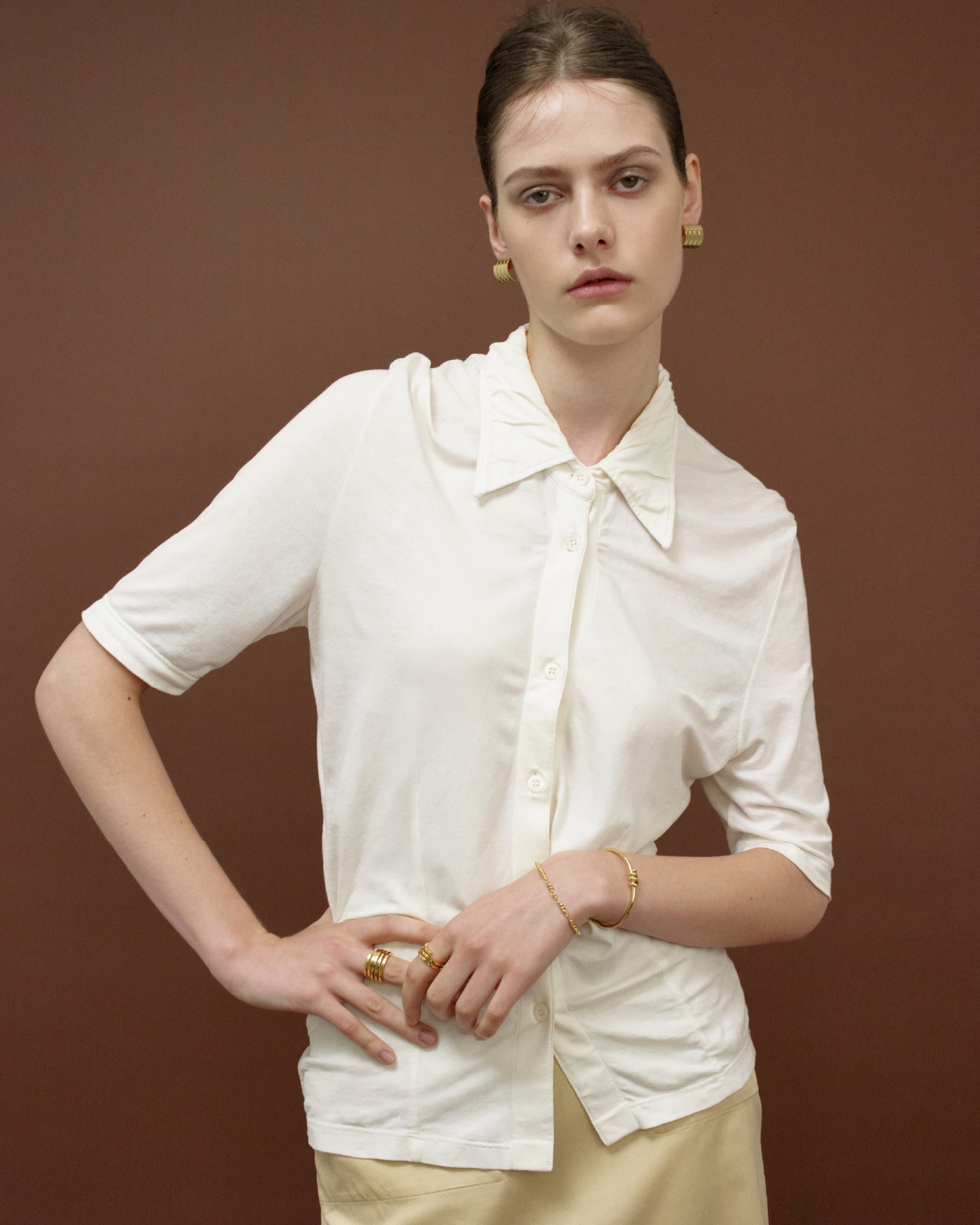 Numbering - Lined Square Earrings #6101 product image 4 | TRAB K-Fashion Australia