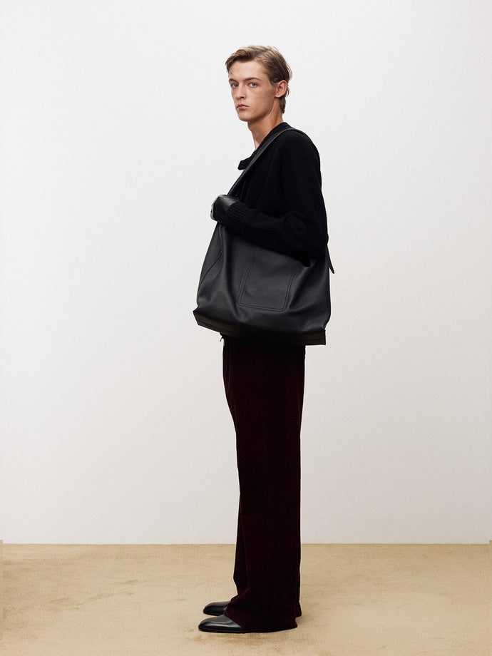 Tonywack - Merino Wool Knitted Zip-Up Jumper (Black) product image 3 | TRAB K-Fashion Australia