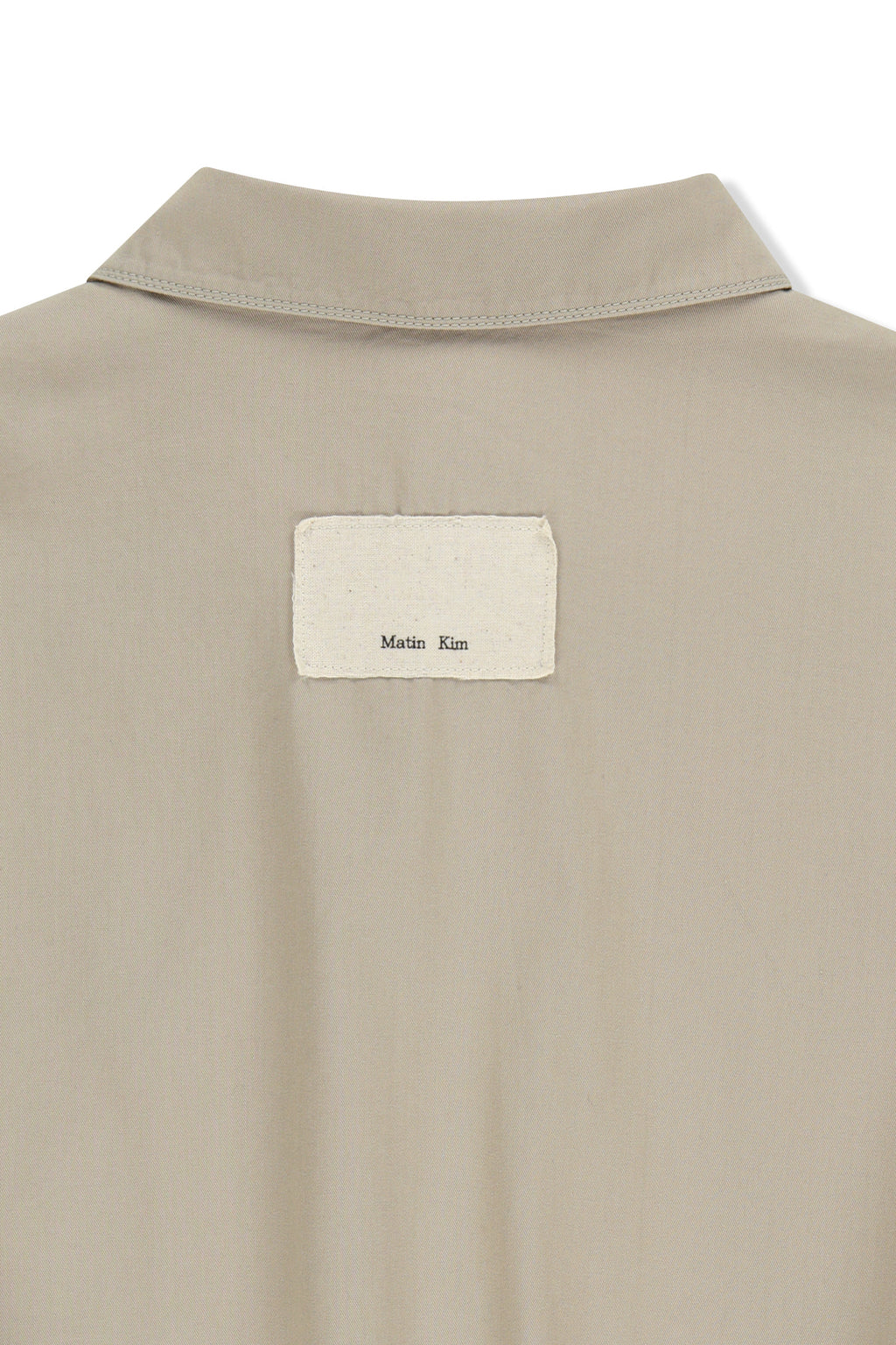 Matin Kim - Small Logo Cotton Zip Up Jumper (Light Beige) product image 5 | TRAB K-Fashion Australia