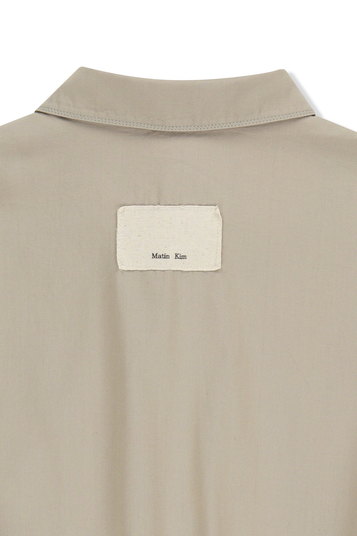 Matin Kim - Small Logo Cotton Zip Up Jumper (Light Beige) product image 5 | TRAB K-Fashion Australia