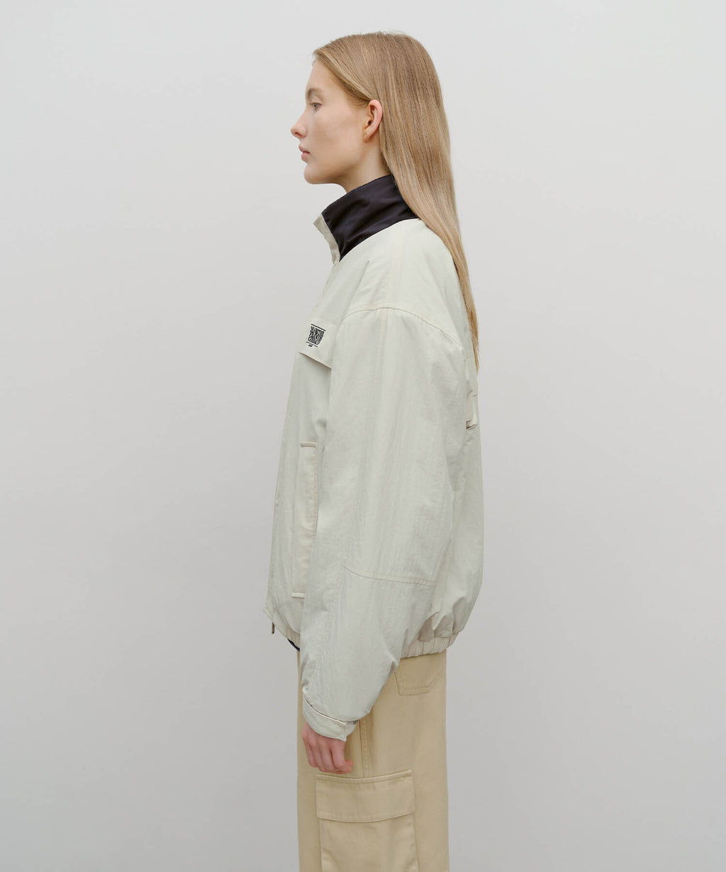 Marithe & Francois Girbaud - Classic Logo Reversible Sailing Jacket (Light Beige) product image 2 | TRAB K-Fashion Australia