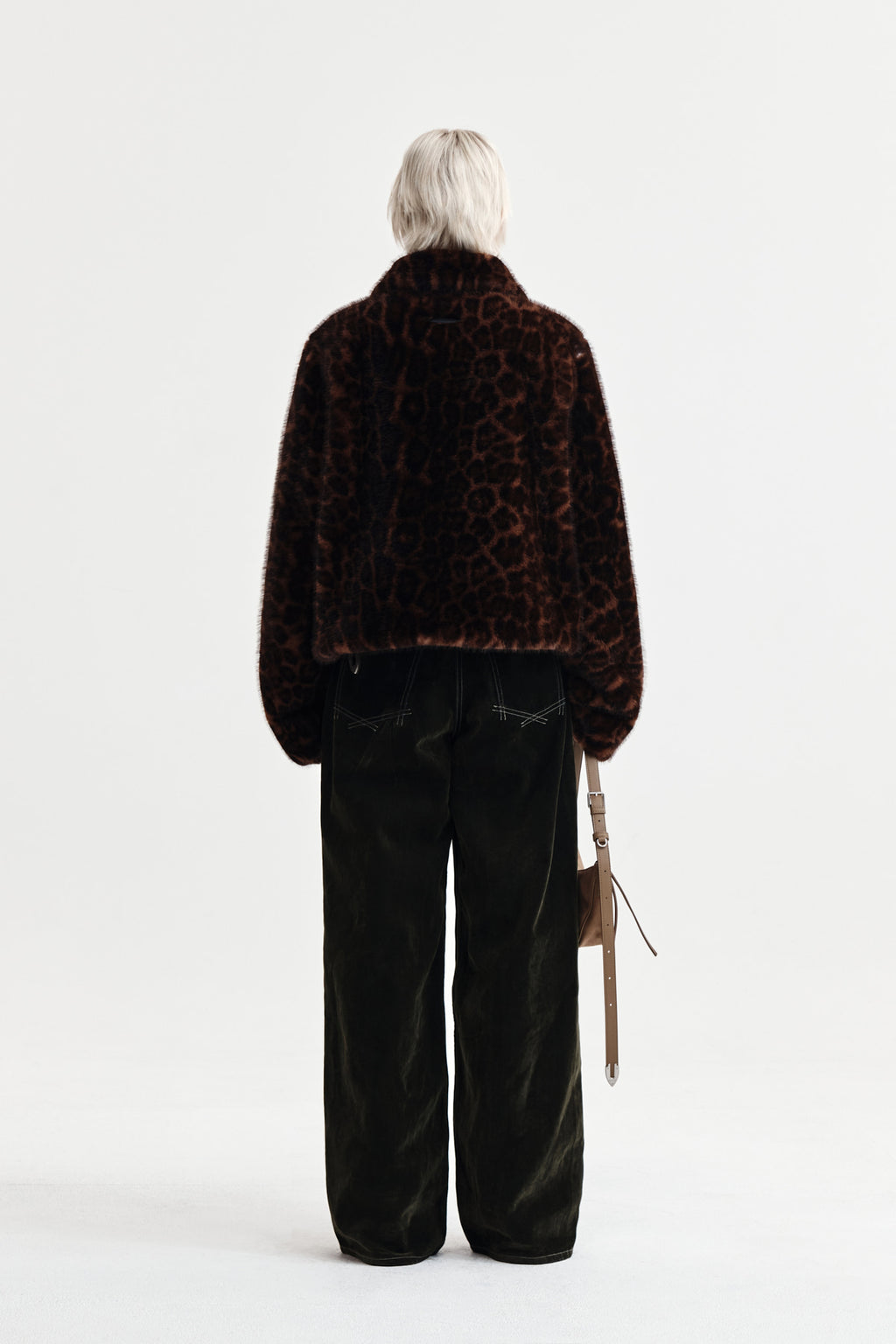 Matin Kim - Reverse Velvet Wide Denim Pants (Khaki) product image 7 | TRAB K-Fashion Australia