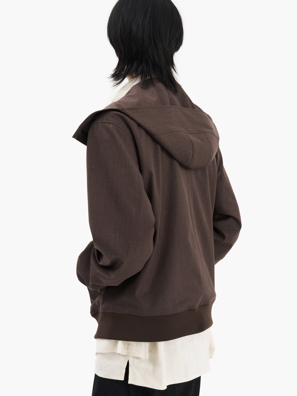 Jiyong Kim - Hooded Zip-Up Jacket (Brown) product image 3 | TRAB K-Fashion Australia