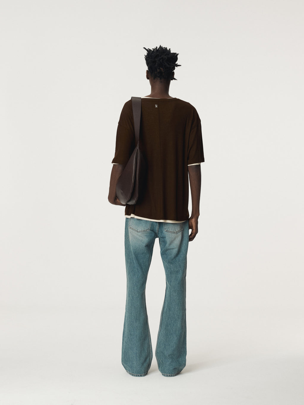 Recto - Layered Wool T-Shirt (Brown) product image 3 | TRAB K-Fashion Australia