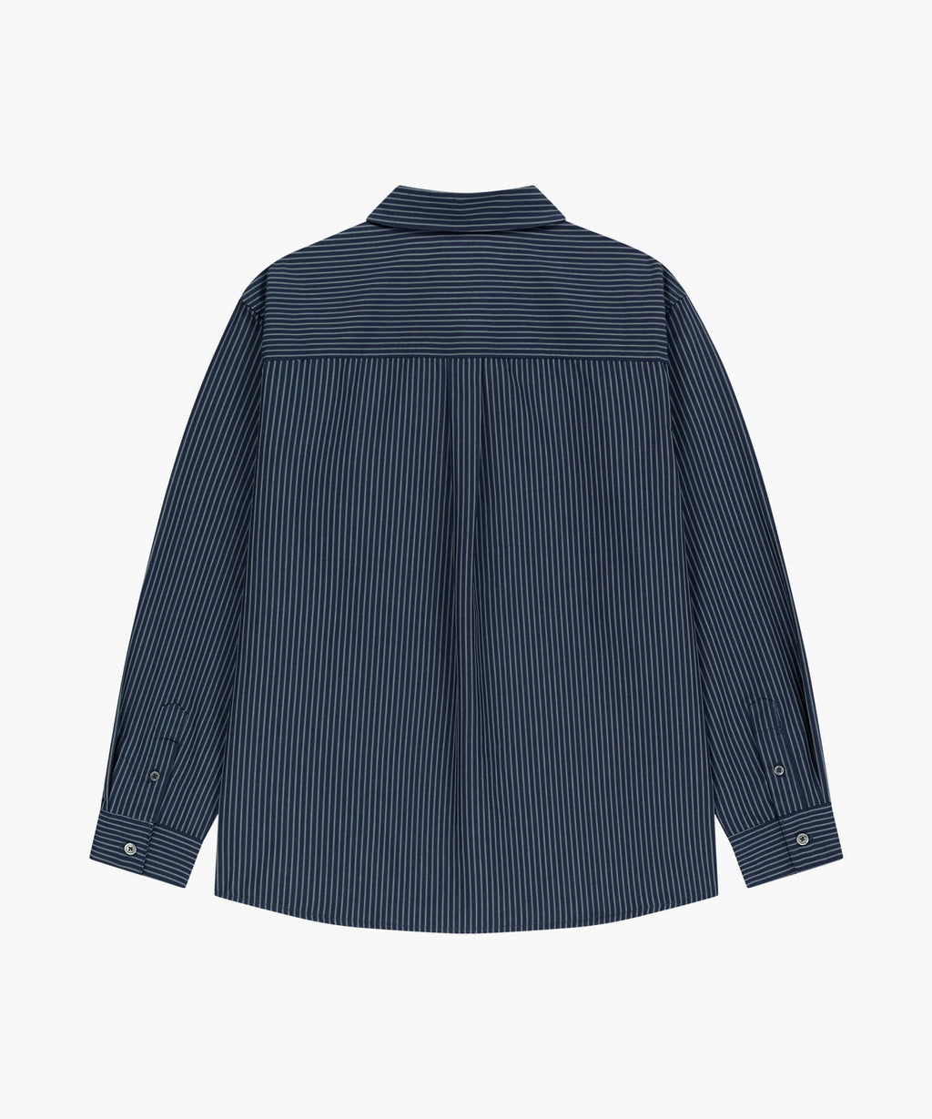 Marithe & Francois Girbaud - Stripe Pattern Shirt (Navy) product image 2 | TRAB K-Fashion Australia
