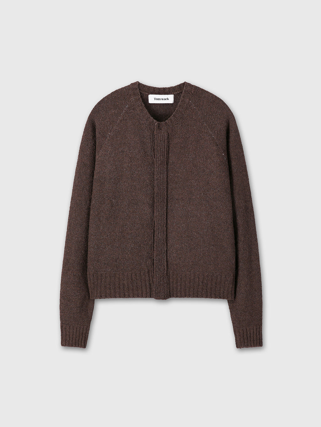 Tonywack - Placket Button Down Knit Cardigan (Brown) product image 9 | TRAB K-Fashion Australia