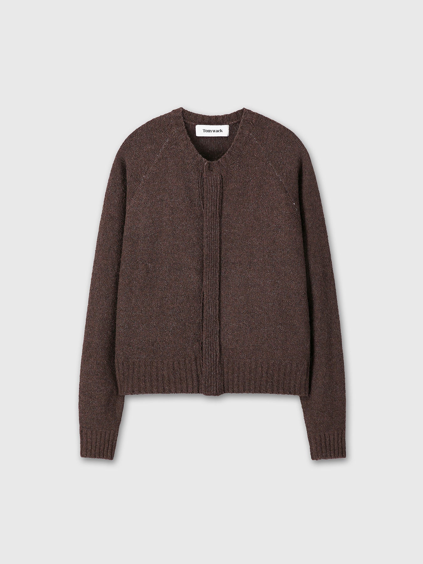 Tonywack - Placket Button Down Knit Cardigan (Brown) product image 9 | TRAB K-Fashion Australia