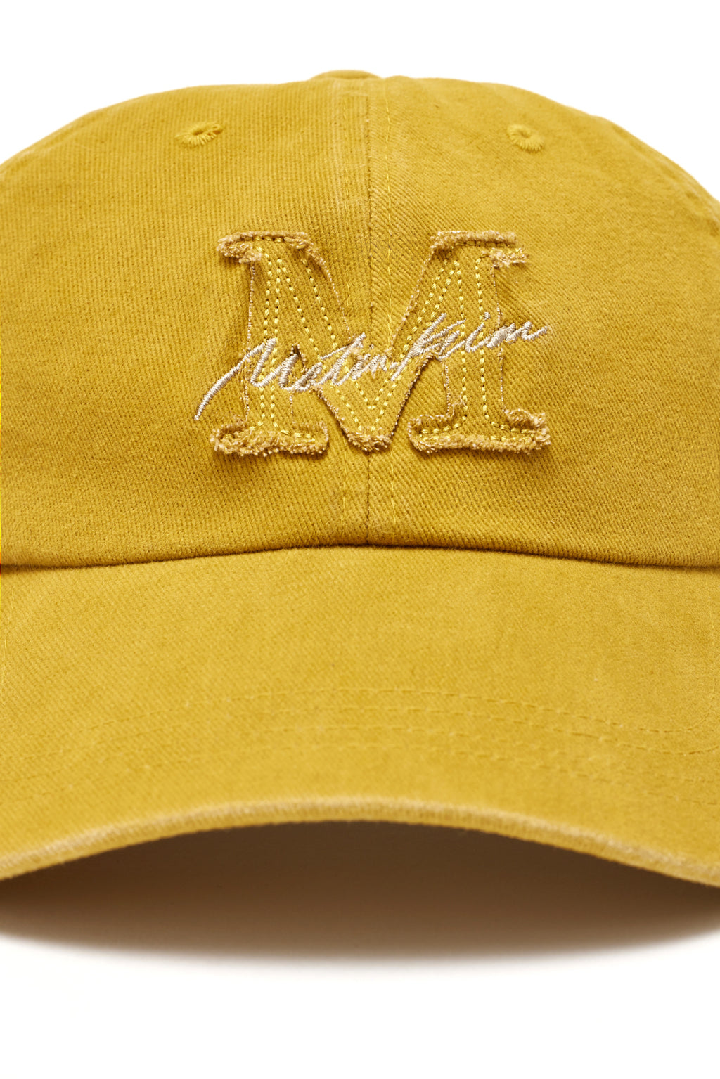 Matin Kim - Matin Cursive Ball Cap (Mustard) product image 4 | TRAB K-Fashion Australia