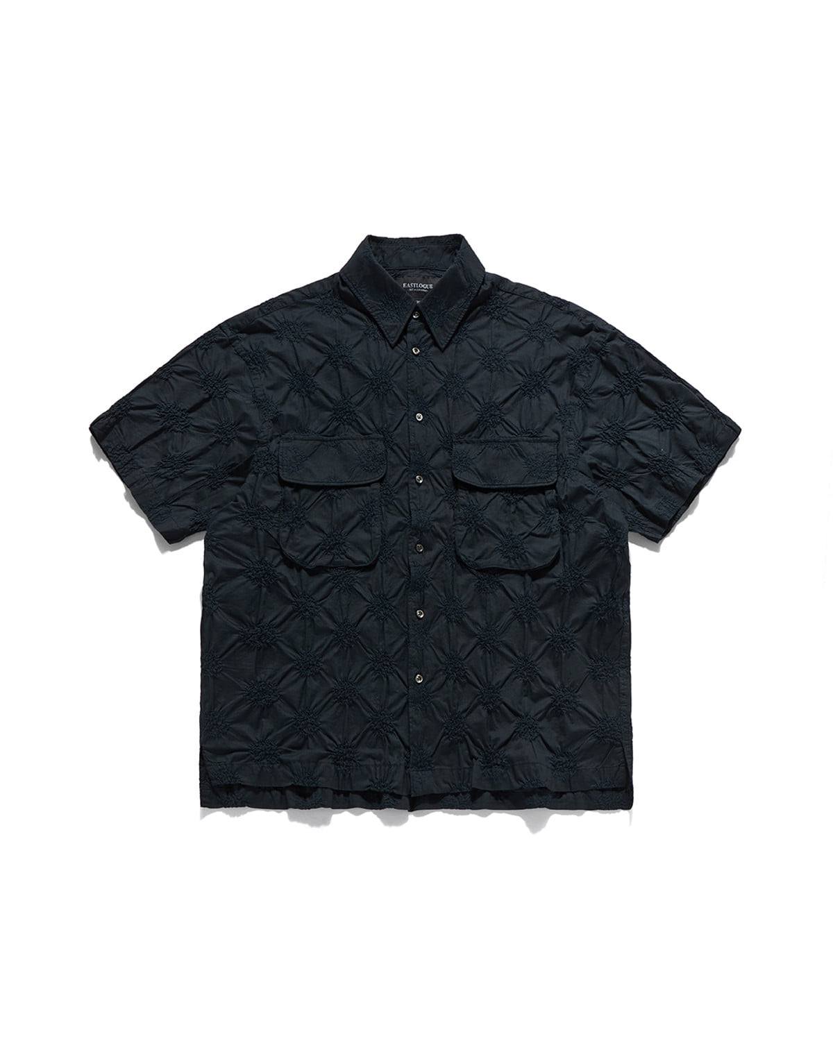 Eastlogue - Comfy Half Shirts (Navy Dot Embroidery) product image 1 | TRAB K-Fashion Australia