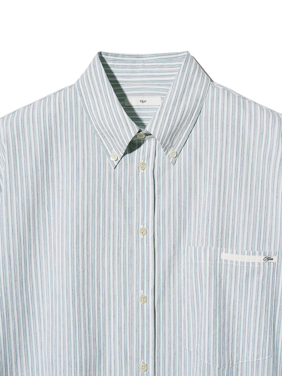 Kijun - Natural Stripe Button Down Shirt (Blue) product image 8 | TRAB K-Fashion Australia
