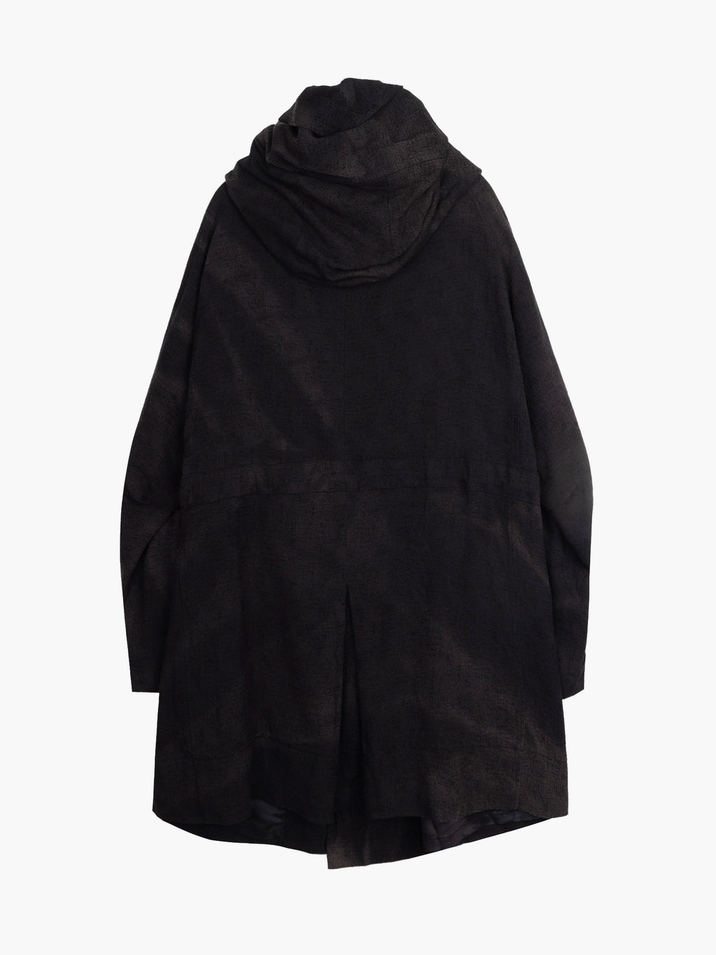 Jiyong Kim - Sun-Bleached Double-Breasted Hooded Coat (Black) product image 9 | TRAB K-Fashion Australia