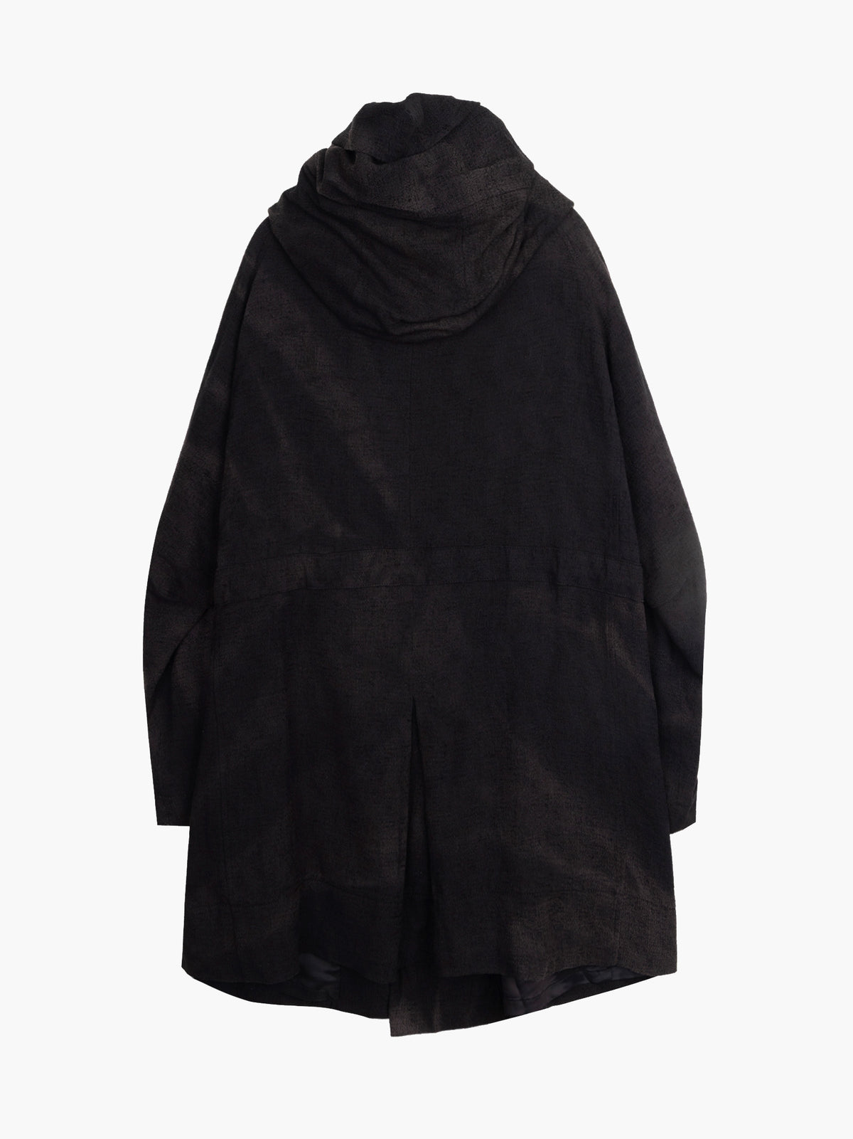Jiyong Kim - Sun-Bleached Double-Breasted Hooded Coat (Black) product image 9 | TRAB K-Fashion Australia