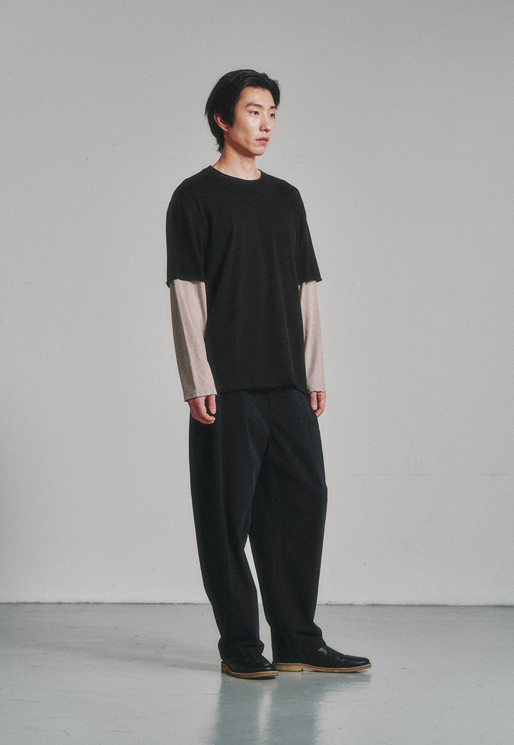 Art if acts - Cotton Side Tuck Curved Trousers (Black) product image 3 | TRAB K-Fashion Australia