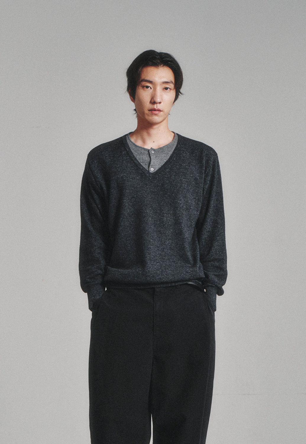 Art if acts - Union Henley (Charcoal/Light Grey) product image 4 | TRAB K-Fashion Australia