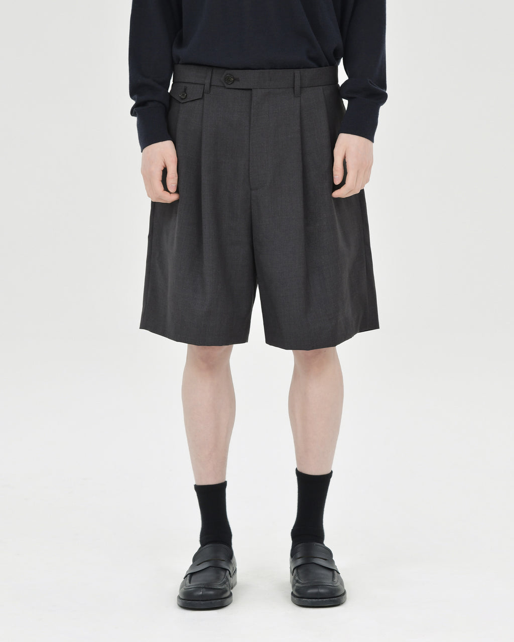 Brownyard - Wool Half Pants (Charcoal) product image 1 | TRAB K-Fashion Australia