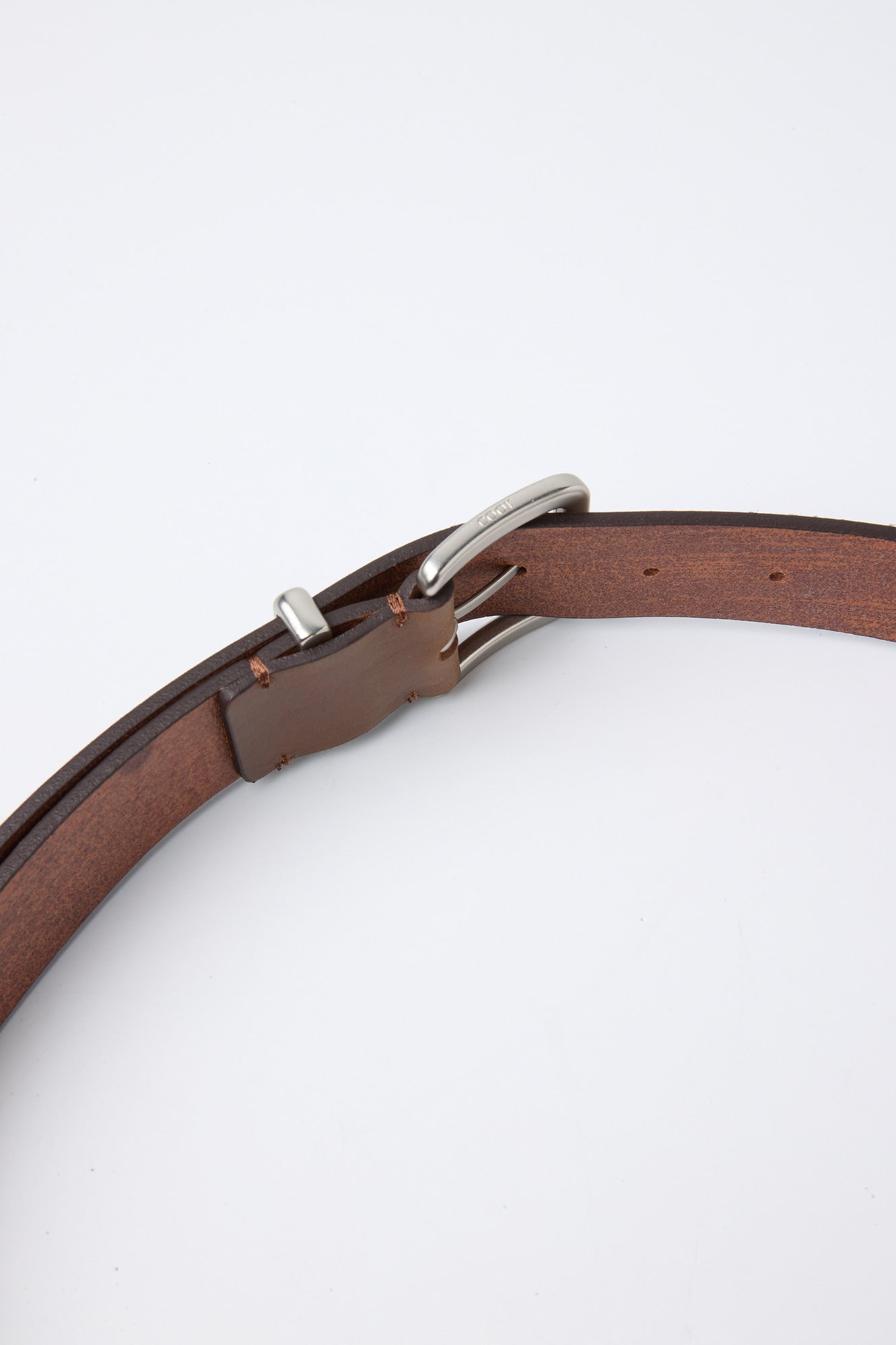 Coor - Edge Sanding Cow Leather Belt (Brown) product image 3 | TRAB K-Fashion Australia