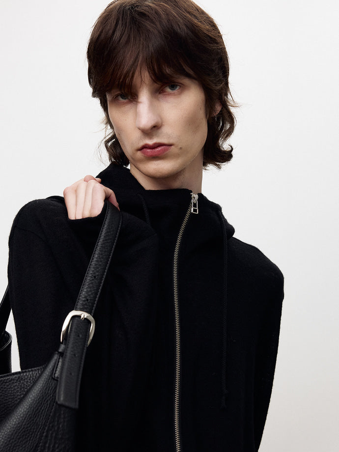 Tonywack - Light Wool Hooded Zip Jacket (Black) product image 8 | TRAB K-Fashion Australia