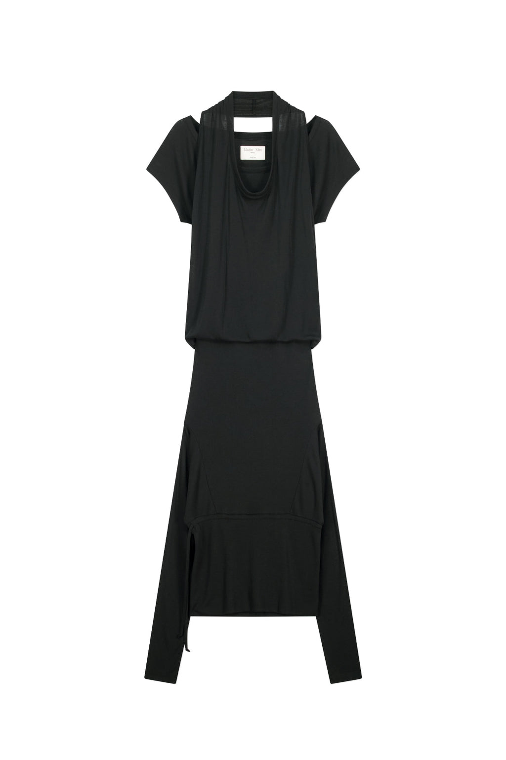 Matin Kim - Two Way Layered Jersey Dress (Black) product image 1 | TRAB K-Fashion Australia