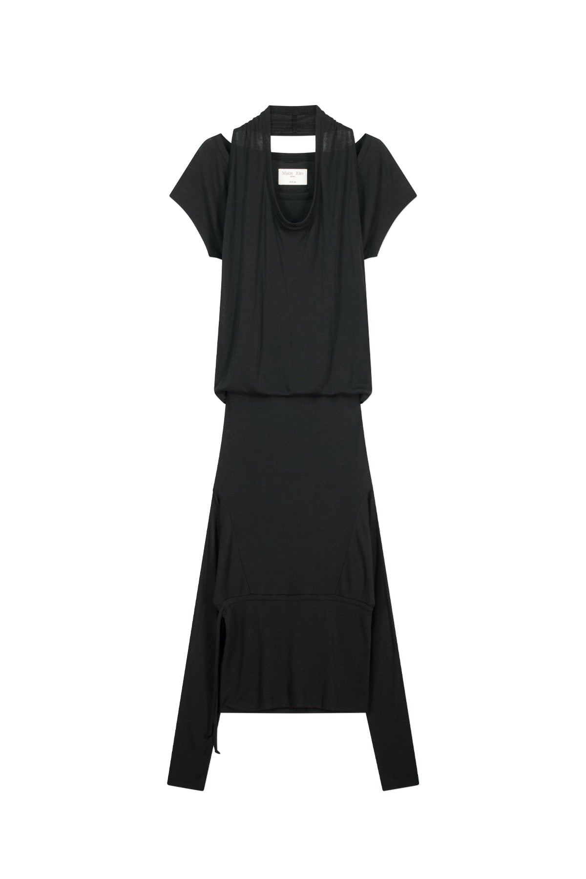 Matin Kim - Two Way Layered Jersey Dress (Black) product image 1 | TRAB K-Fashion Australia