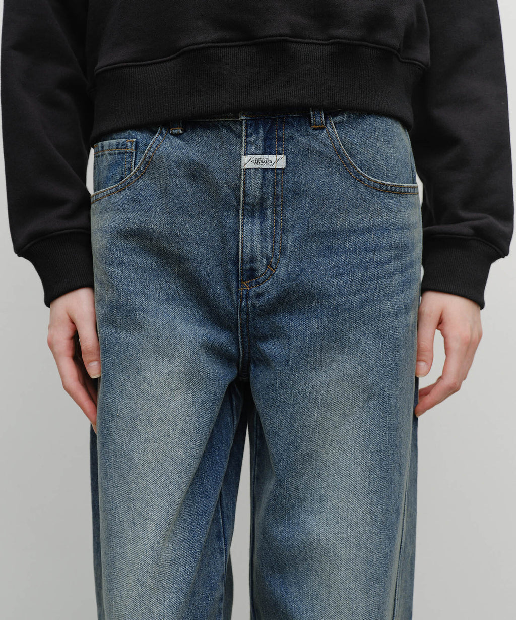 Marithe & Francois Girbaud - Vintage Washed Denim Pants (Blue) product image 2 | TRAB K-Fashion Australia