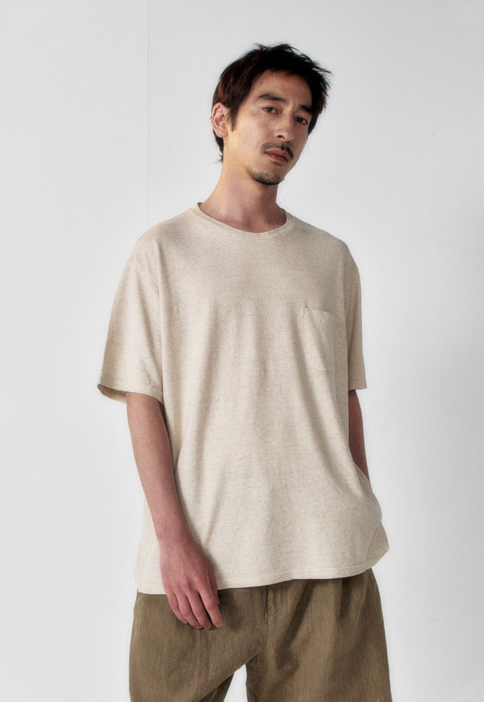 Art if acts - Linen Pocket Tee (Oatmeal) product image 1 | TRAB K-Fashion Australia