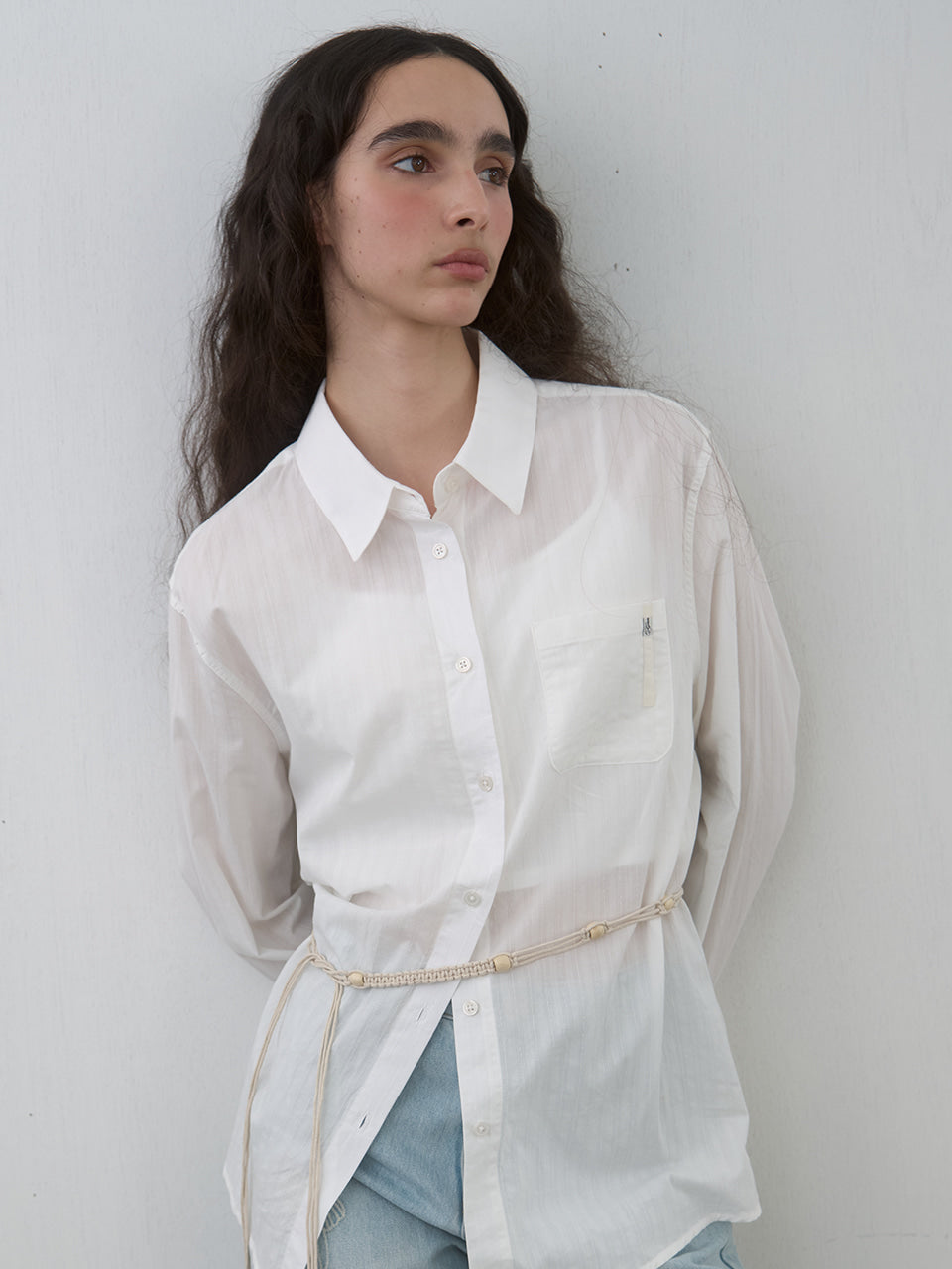 Kijun - Pure Essence Cotton Shirt (Off-White) product image 1 | TRAB K-Fashion Australia