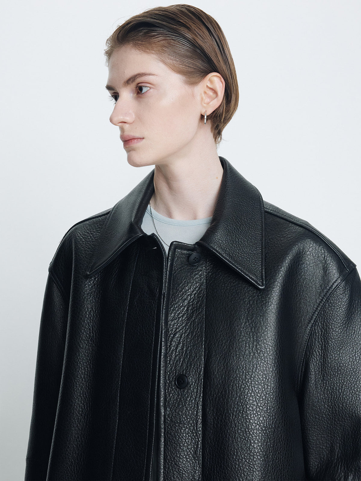 Tonywack - Half Leather Coat (Black) product image 5 | TRAB K-Fashion Australia