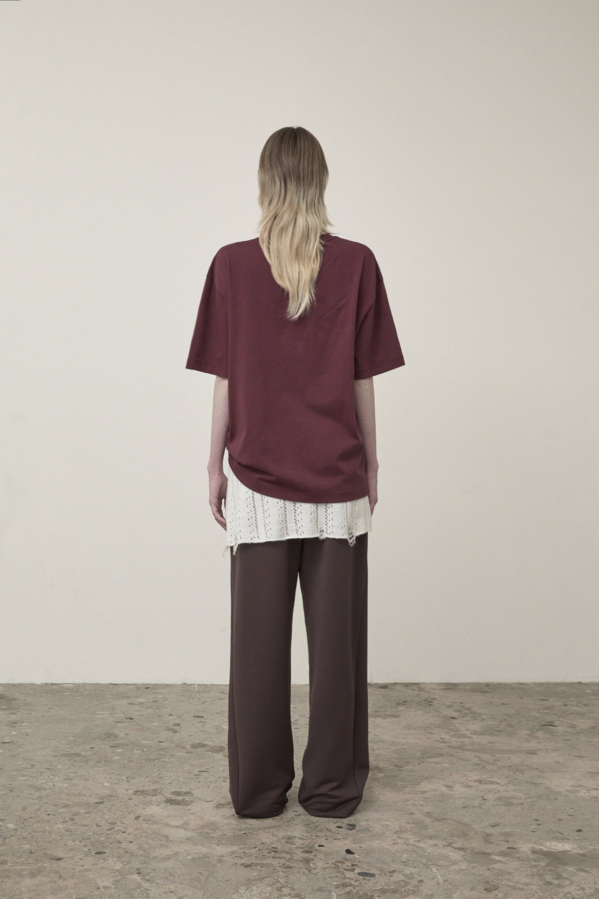 Matin Kim - Vintage Logo Graphic Top (Burgundy) product image 7 | TRAB K-Fashion Australia