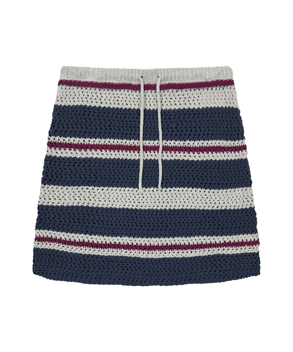 Coyseio - Stripe Layered Knit Skirt (Grey) product image 1 | TRAB K-Fashion Australia