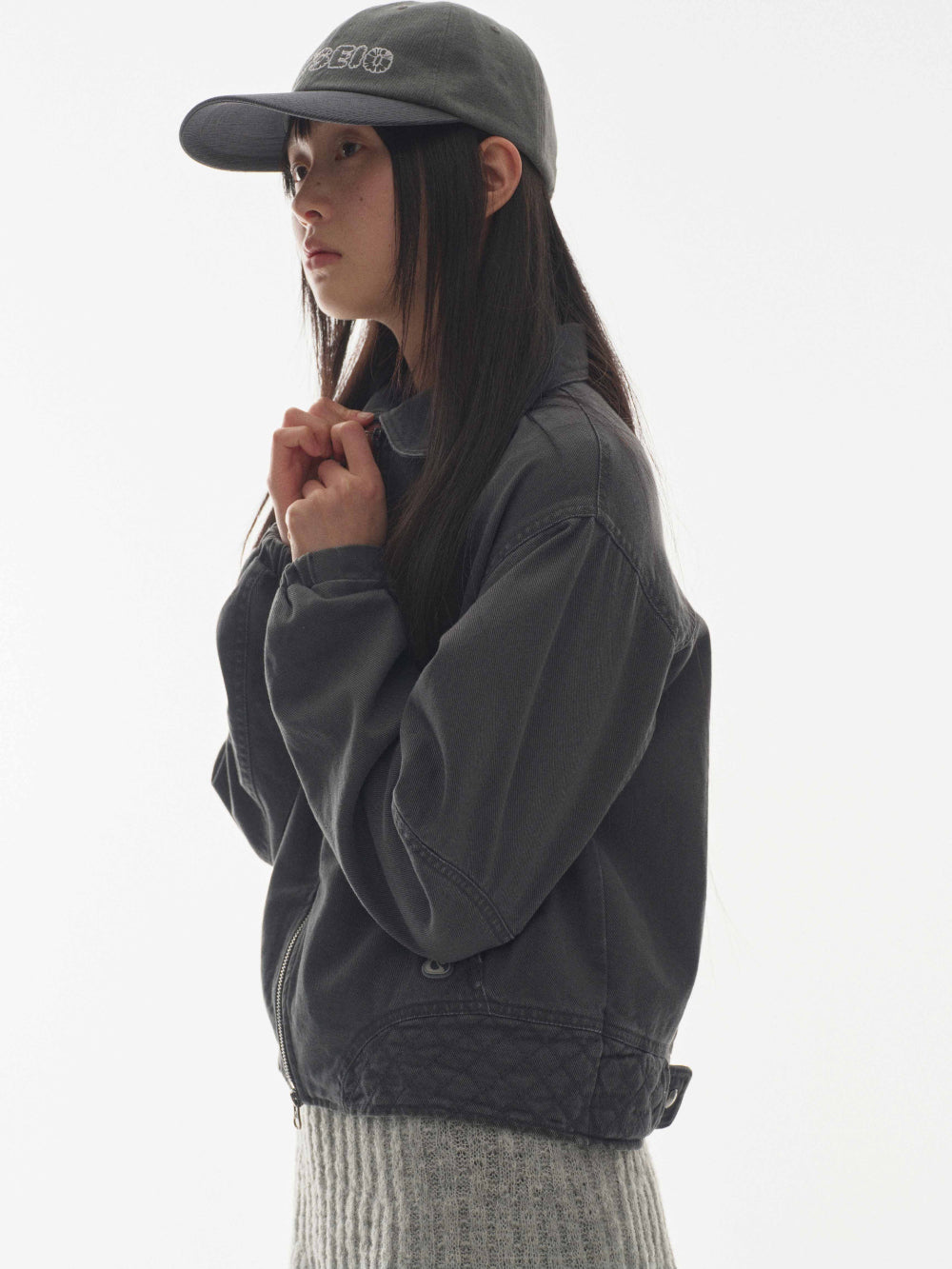 Coyseio - Round Collar Stitch Jacket (Blue Grey) product image 6 | TRAB K-Fashion Australia