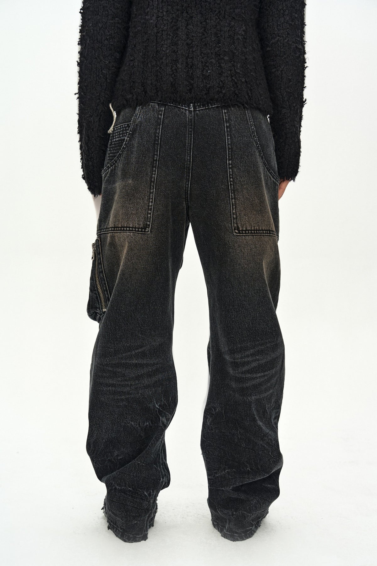 Andersson Bell - Ma-1 Curved Jeans (Black) product image 5 | TRAB K-Fashion Australia