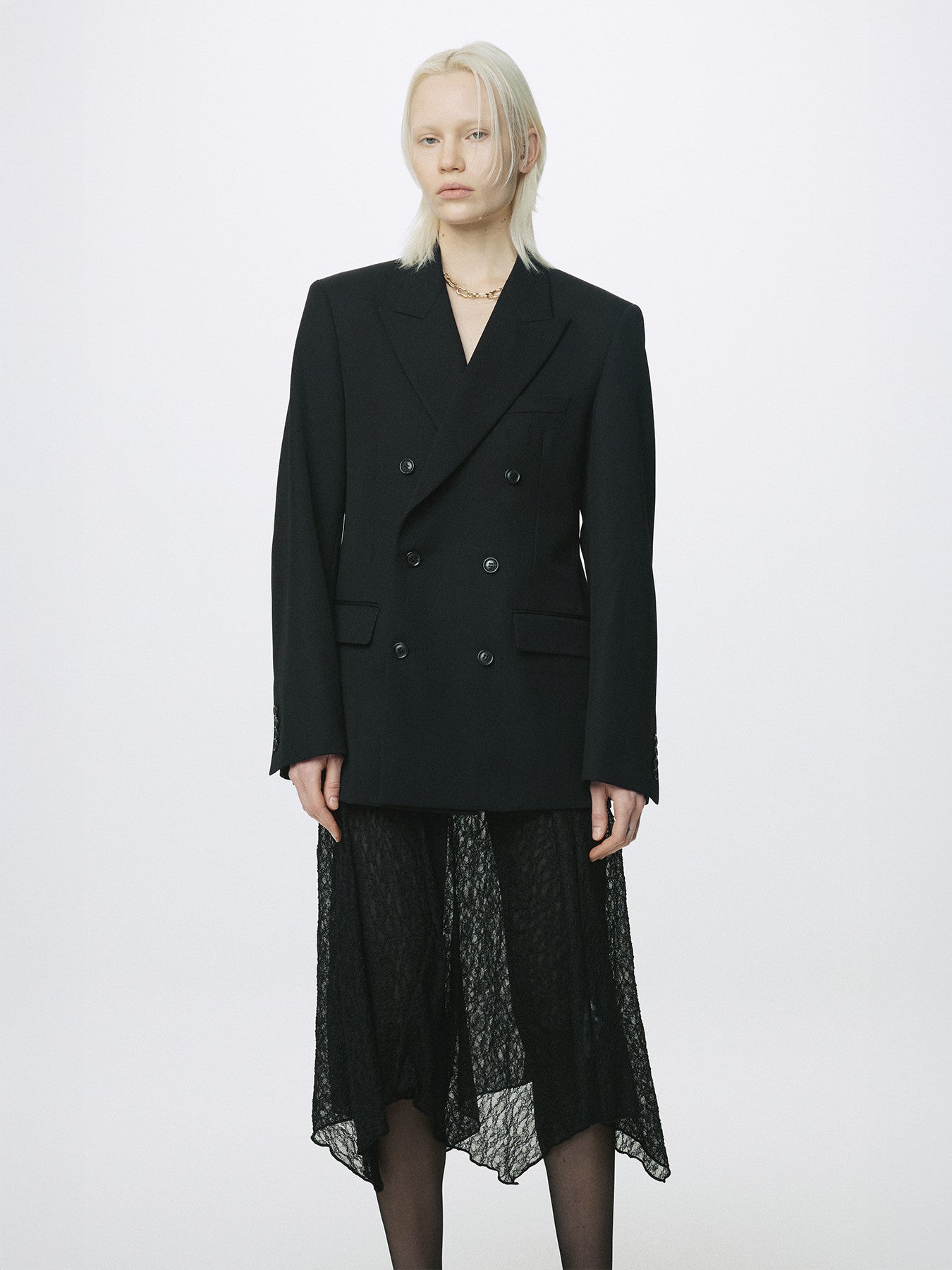 Tonywack - Lace Draped Skirt (Black) product image 2 | TRAB K-Fashion Australia